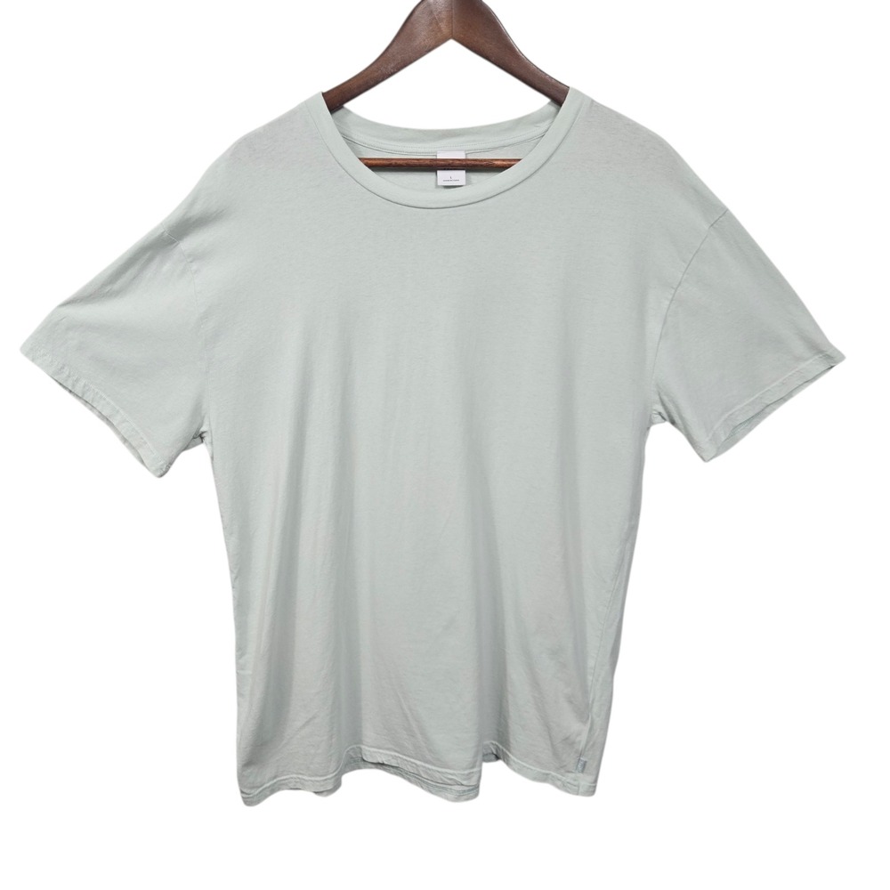 Tna Organic Cotton Crew Neck T Shirt Light Green Casual Soft‎ Size L Flaw